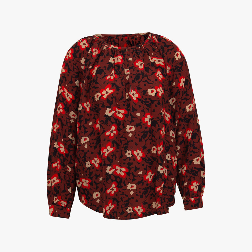 Bluse Fashion Print | braun