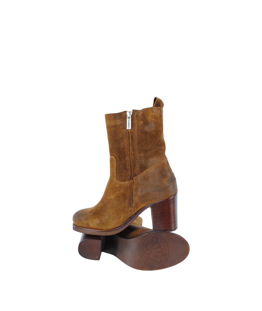 Ankle Boot high waxed | braun