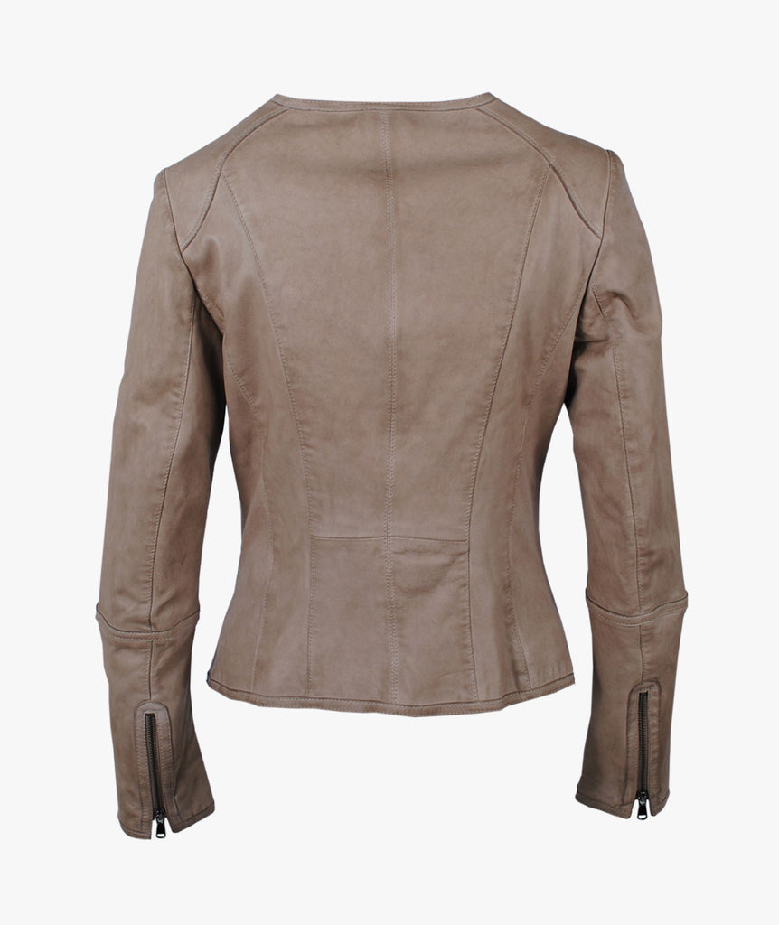 Lederjacke Tabby | hellbraun