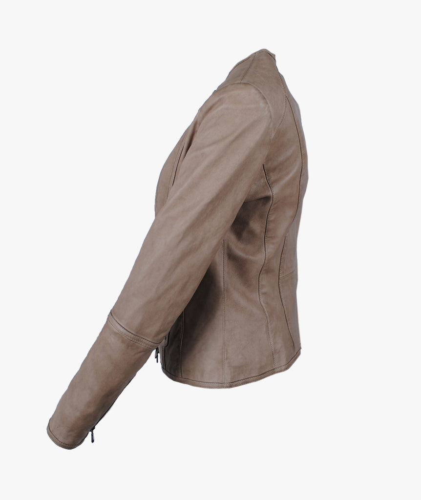 Lederjacke Tabby | hellbraun