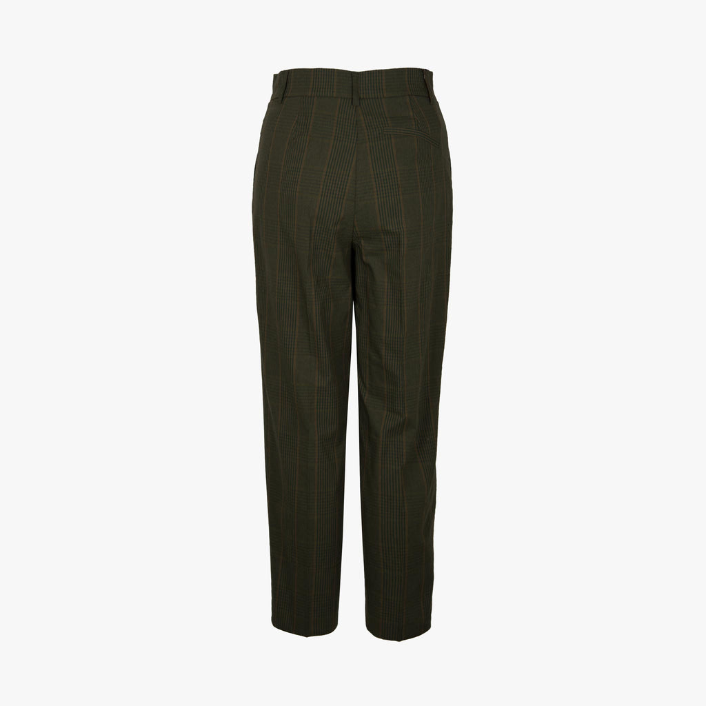 Skills & Genes Hose Karo Cropped | grün