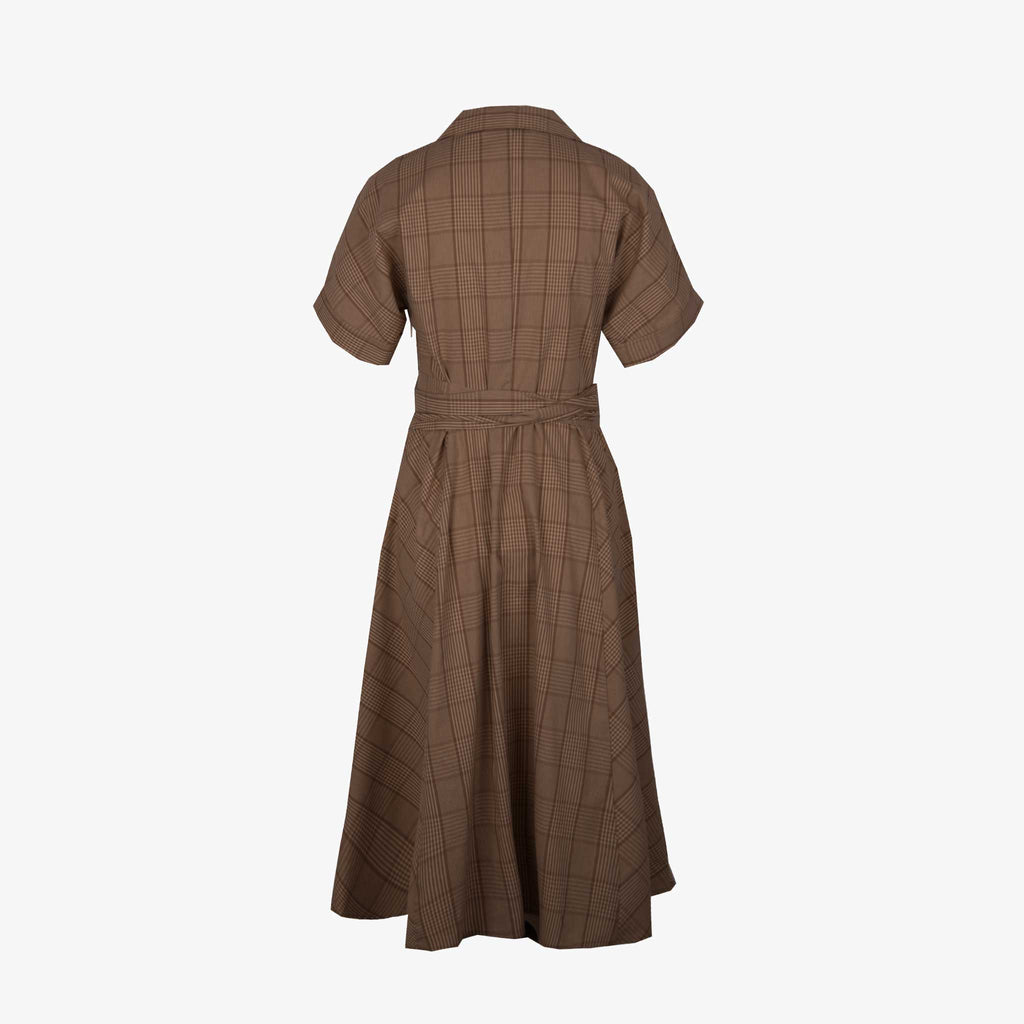 Skills & Genes Kleid Karo | beige