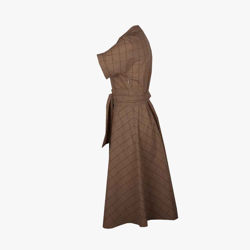 Skills & Genes Kleid Karo | beige