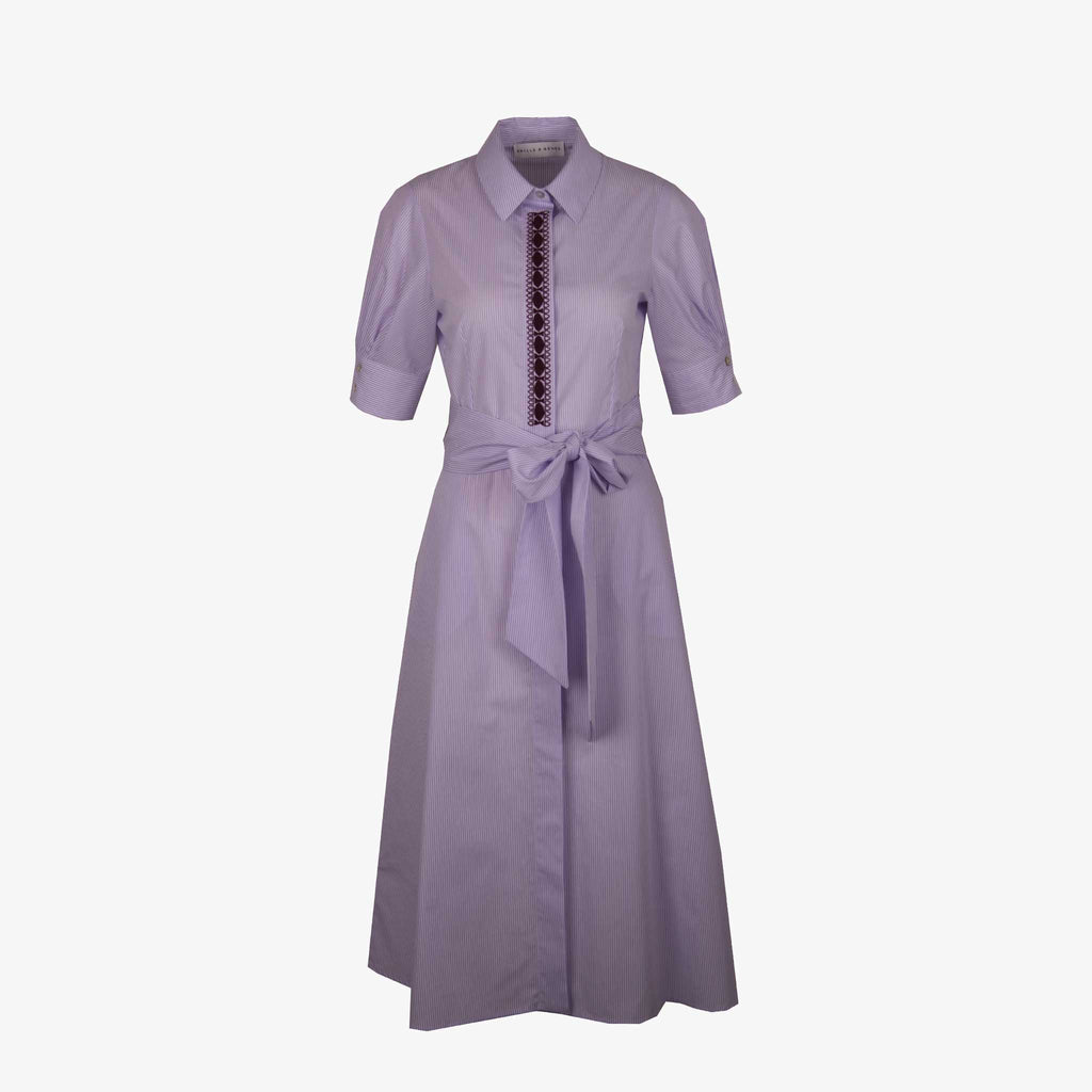 Skills & Genes Kleid Streifen | flieder