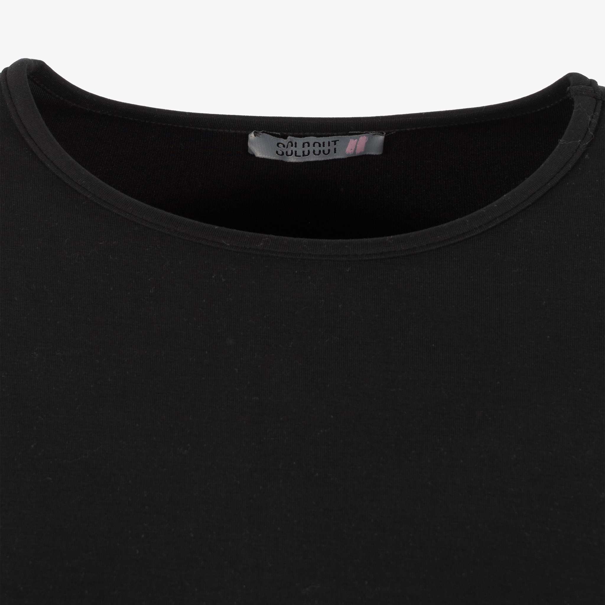 1/1 RH-Shirt oversized, Detail Kragen | schwarz
