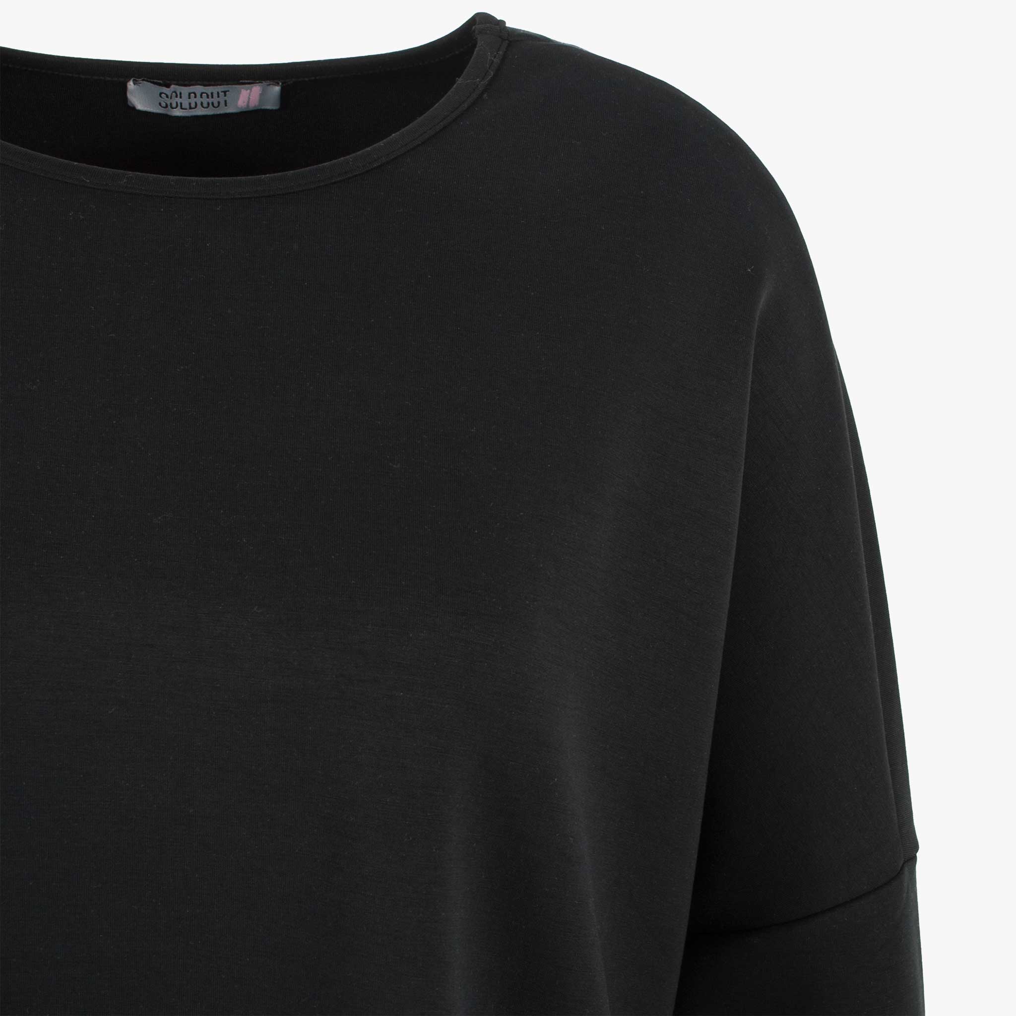 1/1 RH-Shirt oversized, Detail Schulter | schwarz