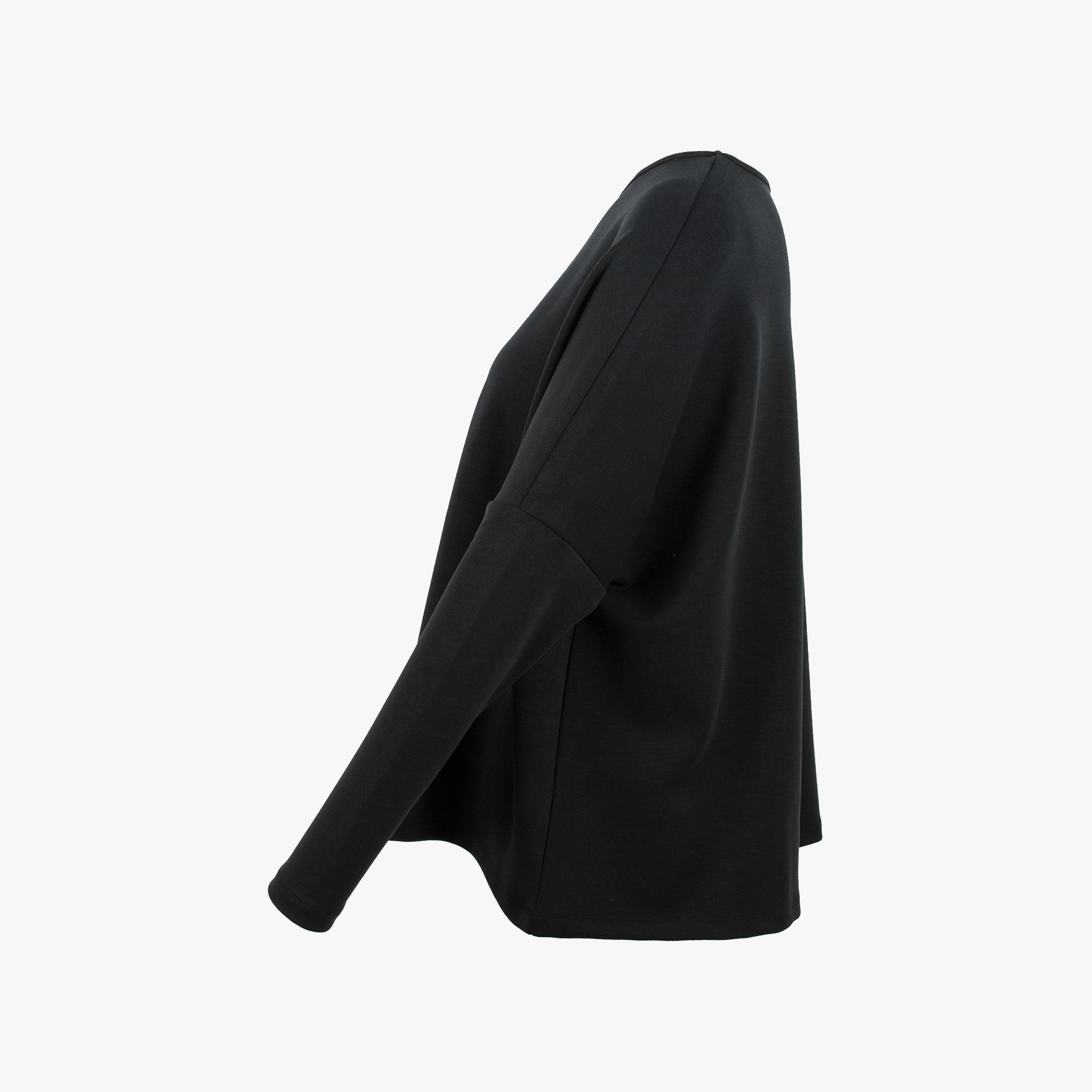 1/1 RH-Shirt oversized, VSeitenansicht | schwarz