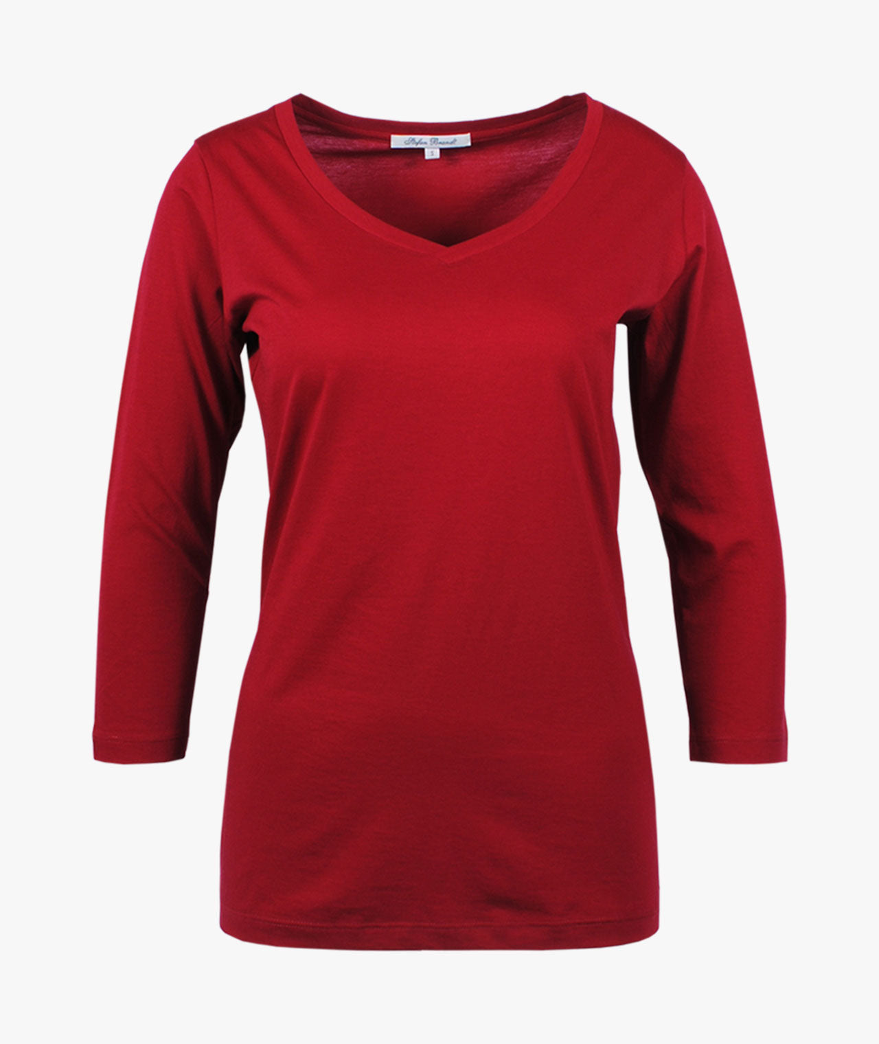 3/4 V-Shirt Clara | rot
