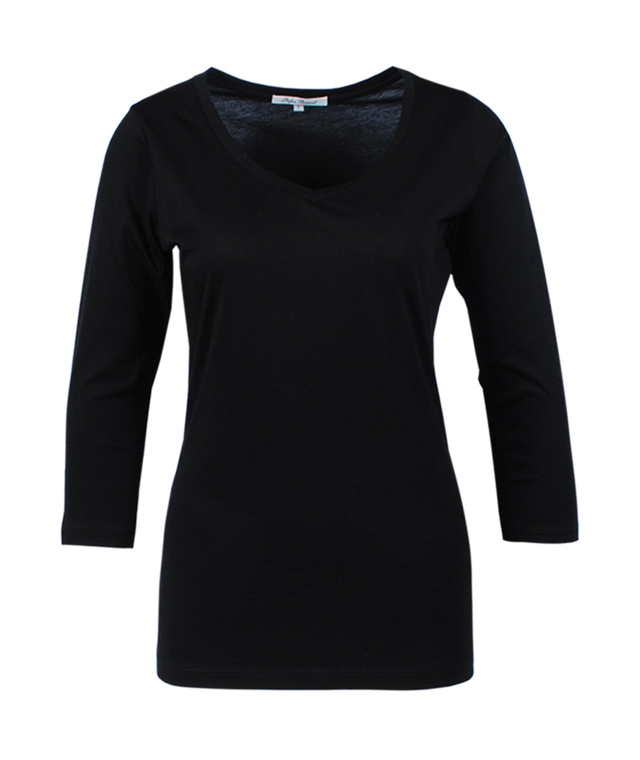 3/4 V-Shirt Clara | schwarz