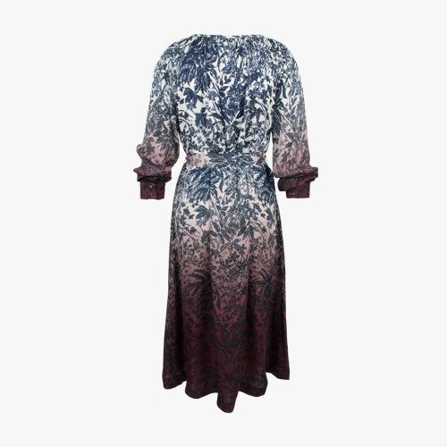Kleid Print Farbverlauf (bordeaux, 32) | bordeaux