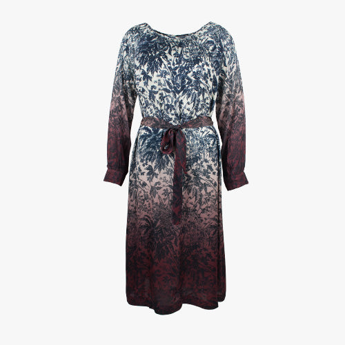 Kleid Print Farbverlauf (bordeaux, 32) | bordeaux