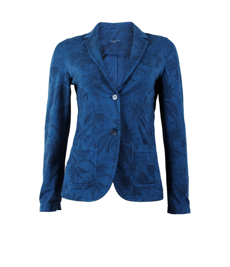 Jerseyblazer Dehlimuster | blau