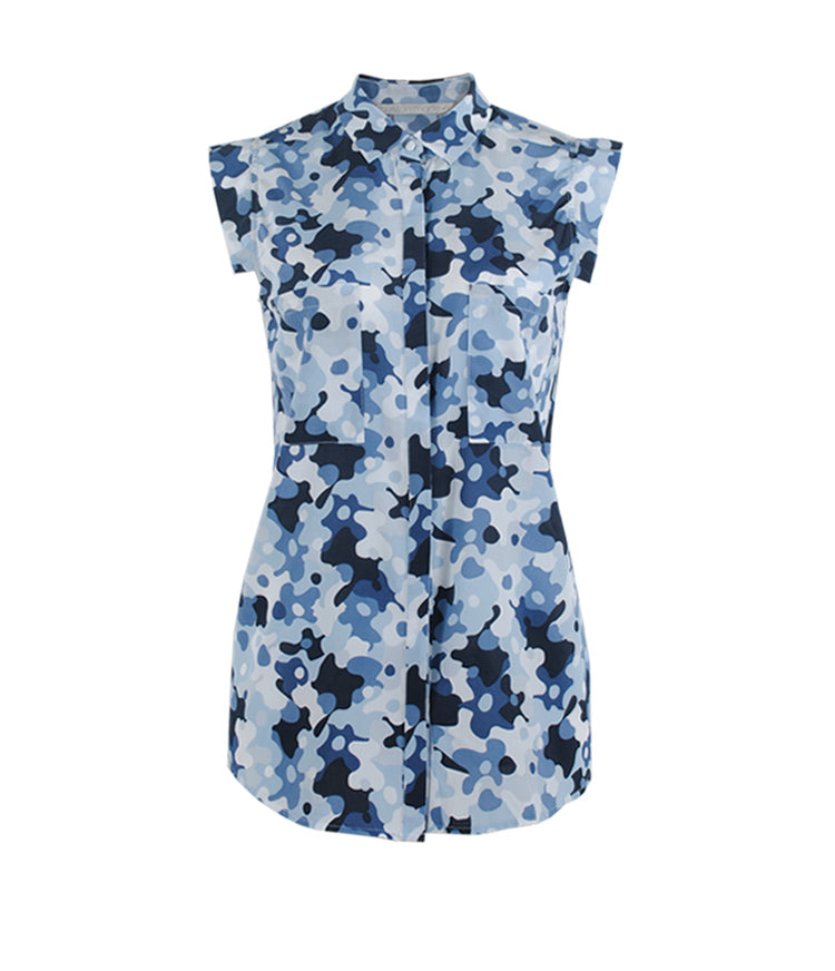 Bluse Print Olyvia | blau