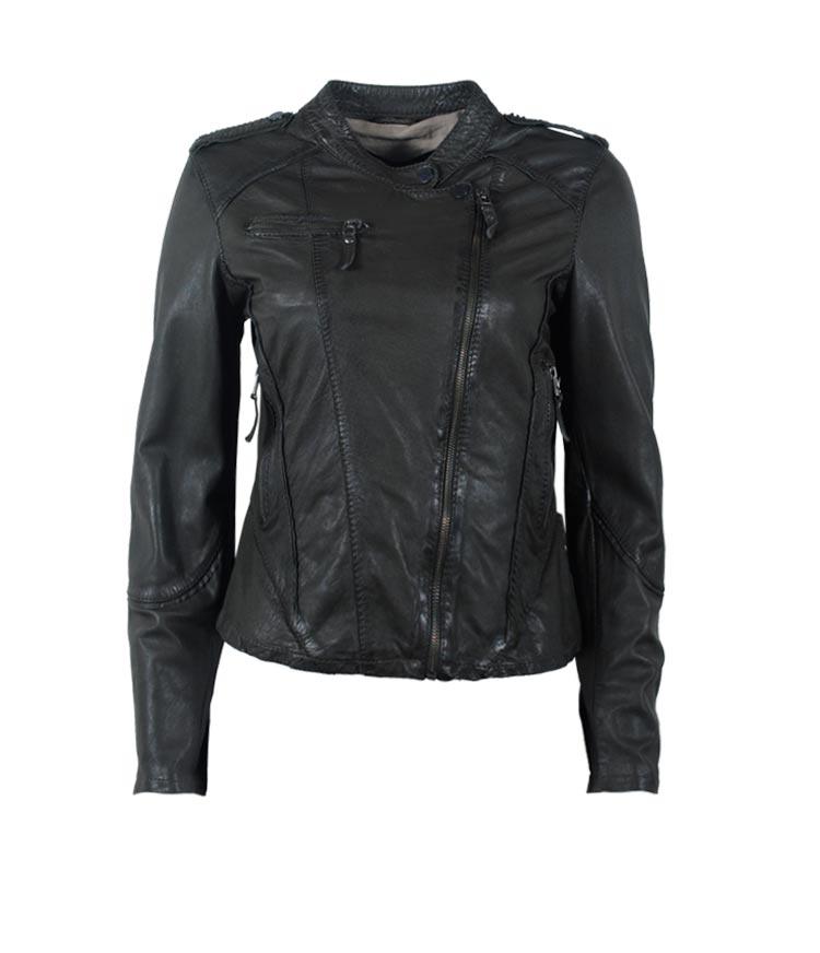 Lammleder Bikerjacke | dunkelbraun