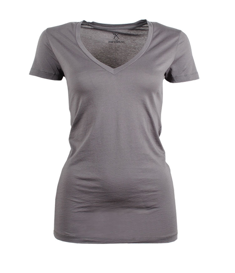 V-Shirt basic Linaria | taupe
