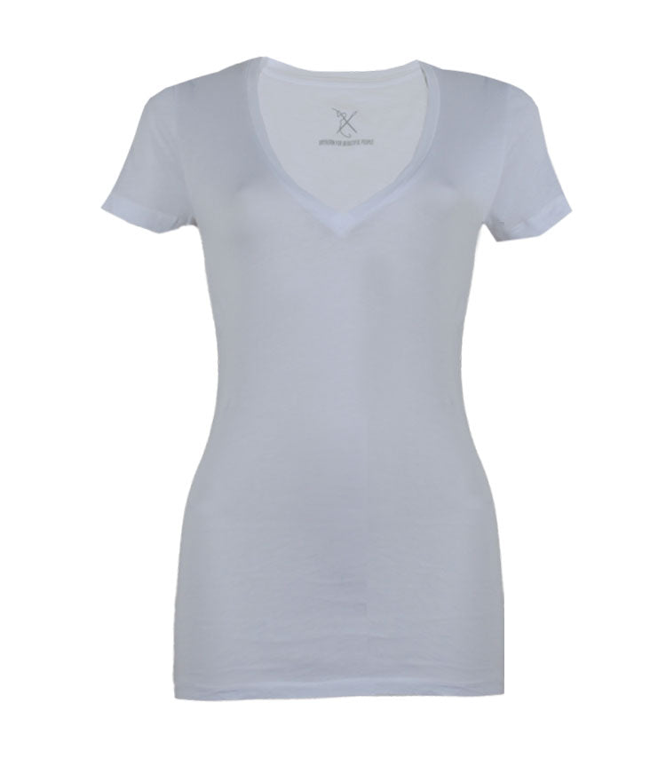 V-Shirt basic Linaria | weiß