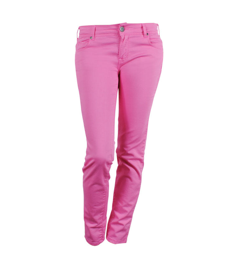 Jeans Röhre cropped bunt | pink