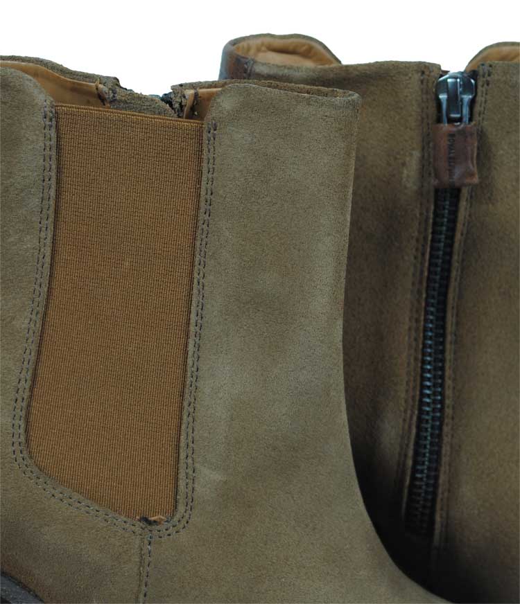 Stiefelette Zip Gummieinsatz | schwarz