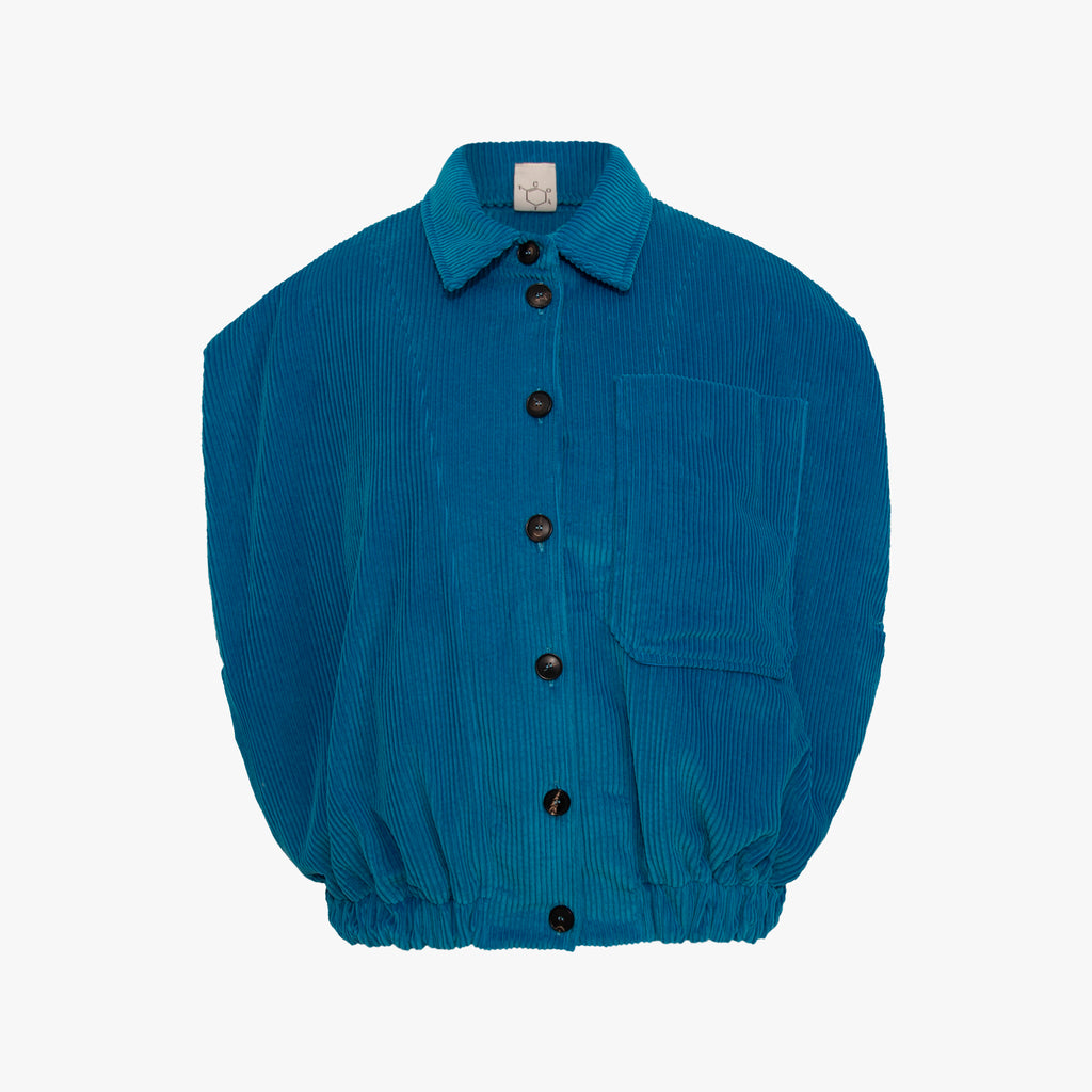 Cordweste wendbar | blau