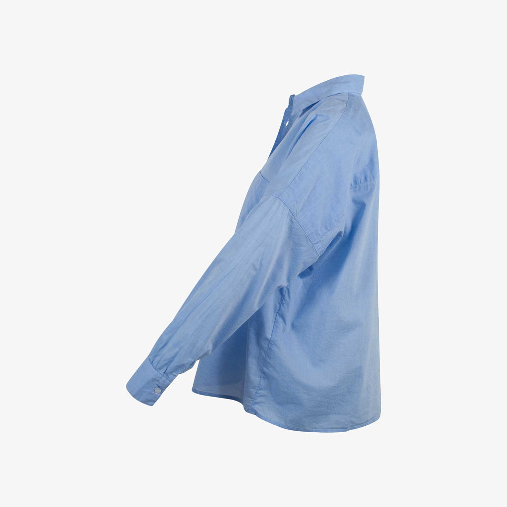 The White Shirt Bluse oversized | blau