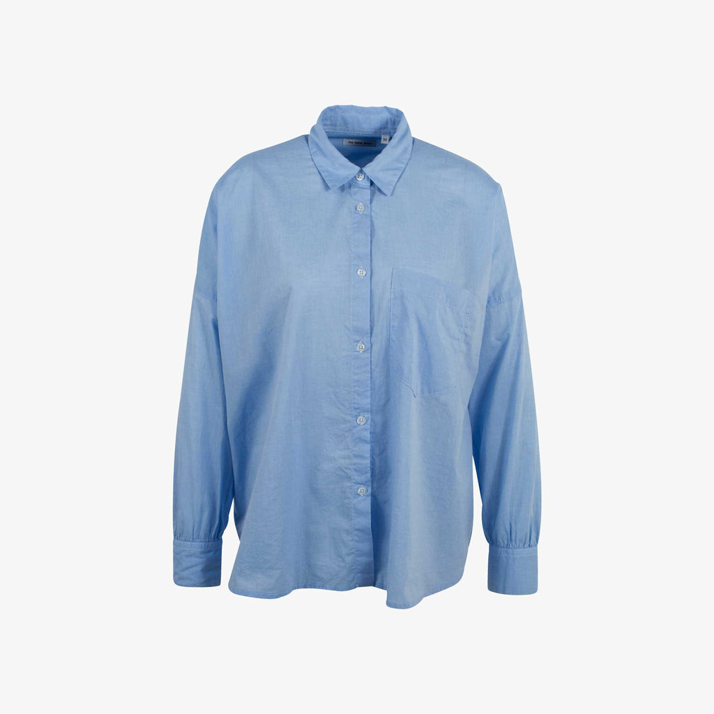 The White Shirt Bluse oversized | blau