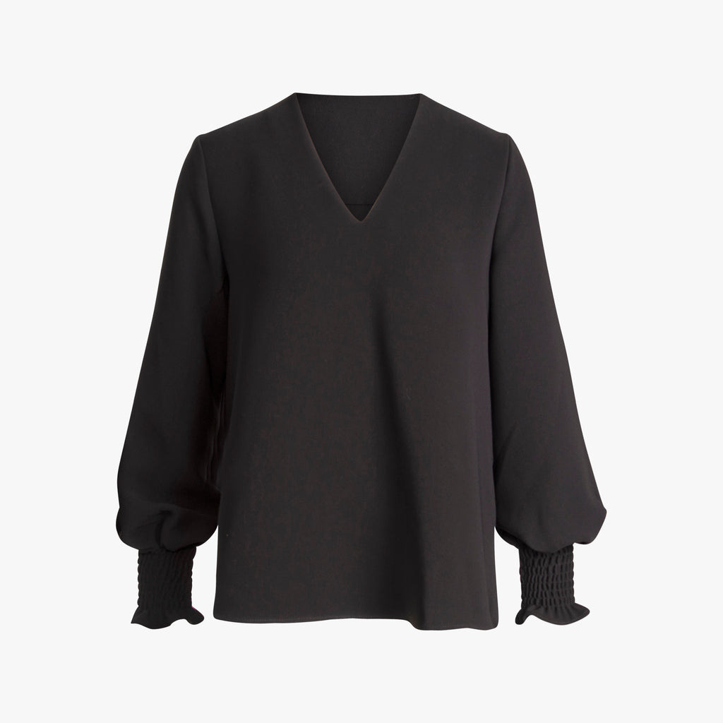 Blusenshirt uni | schwarz