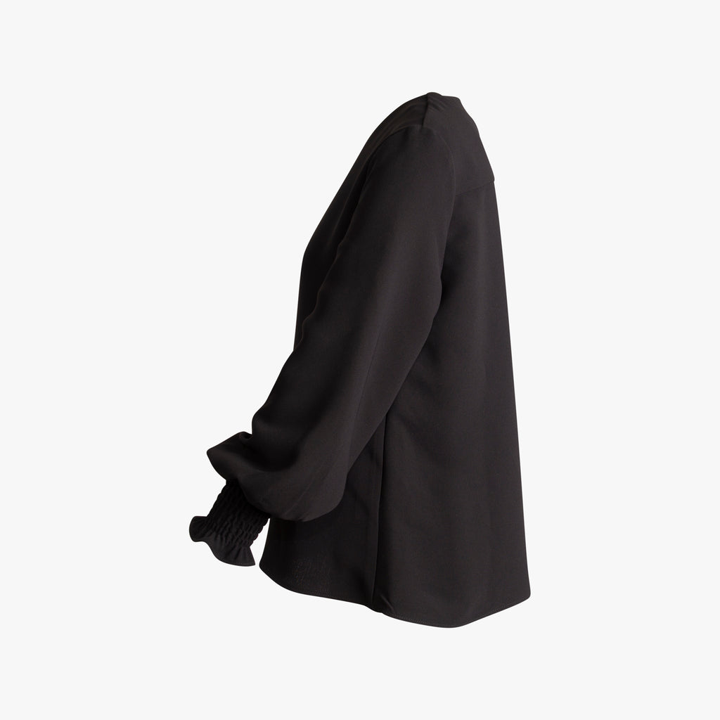 Blusenshirt uni | schwarz