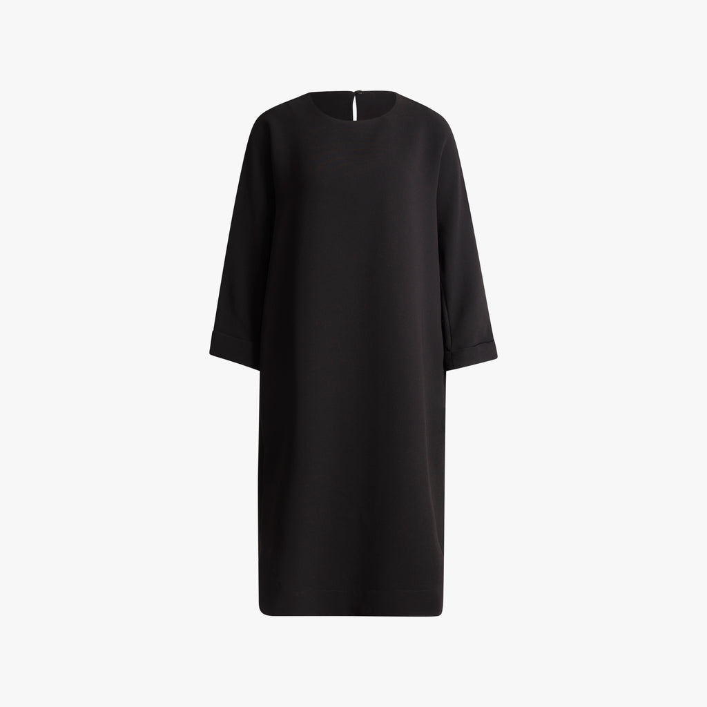 Kleid Umschlagmanschette | schwarz