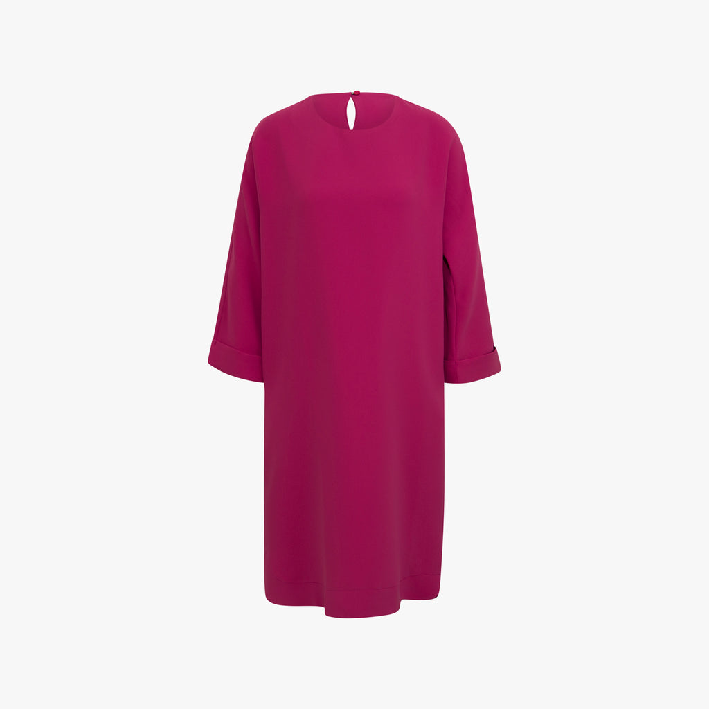 Kleid Umschlagmanschette | pink