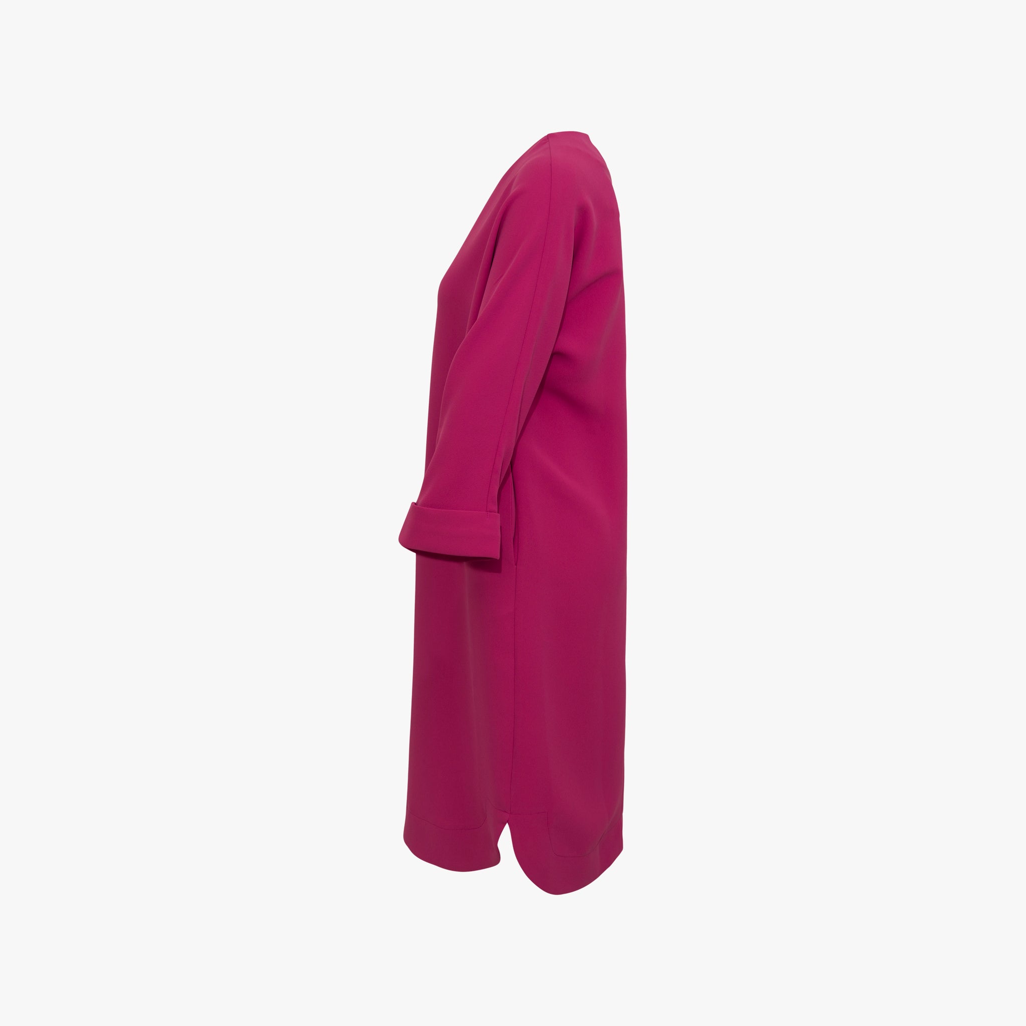Kleid Umschlagmanschette | pink