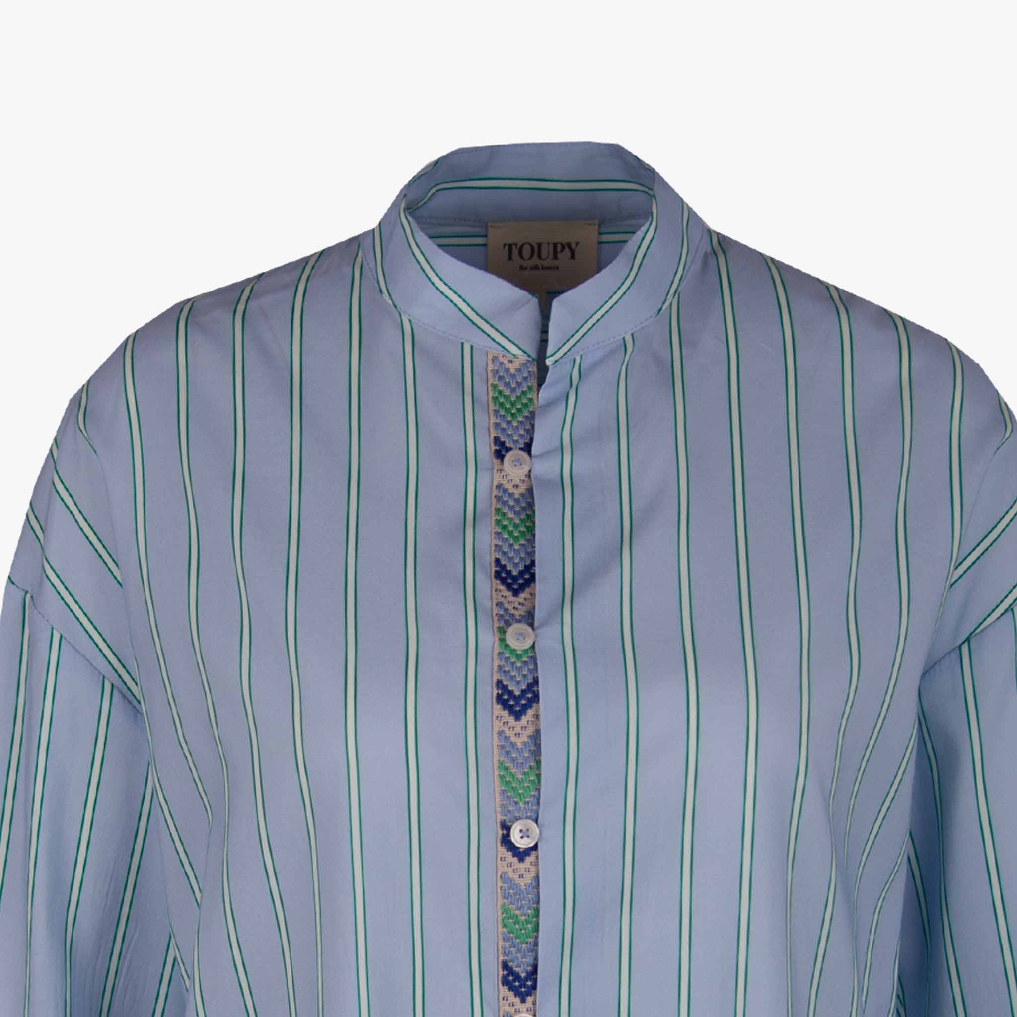 Toupy Bluse Borde | blau