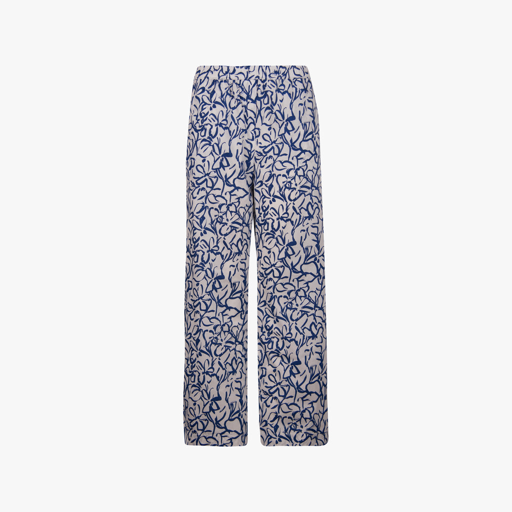 Toupy Hose Cotton Print | blau-weiß