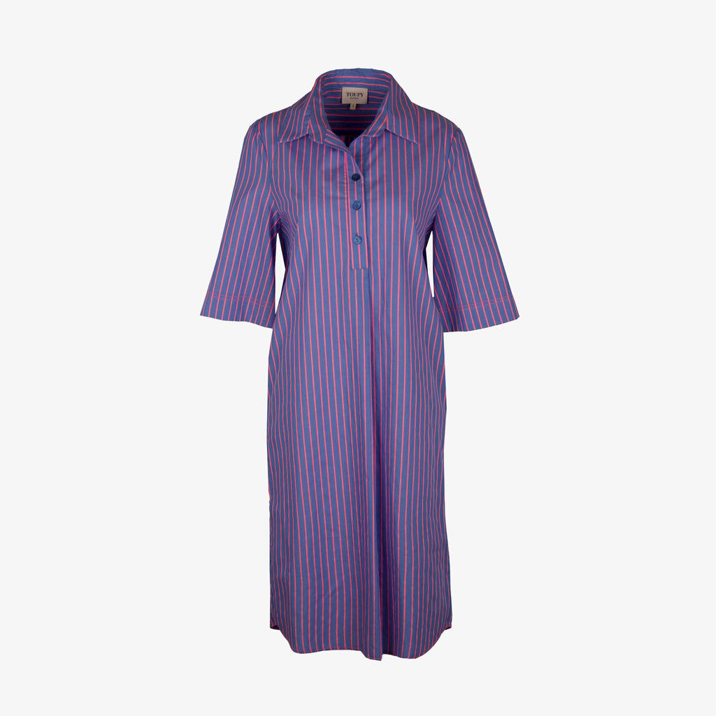 Toupy Kleid Streifen | lila-pink