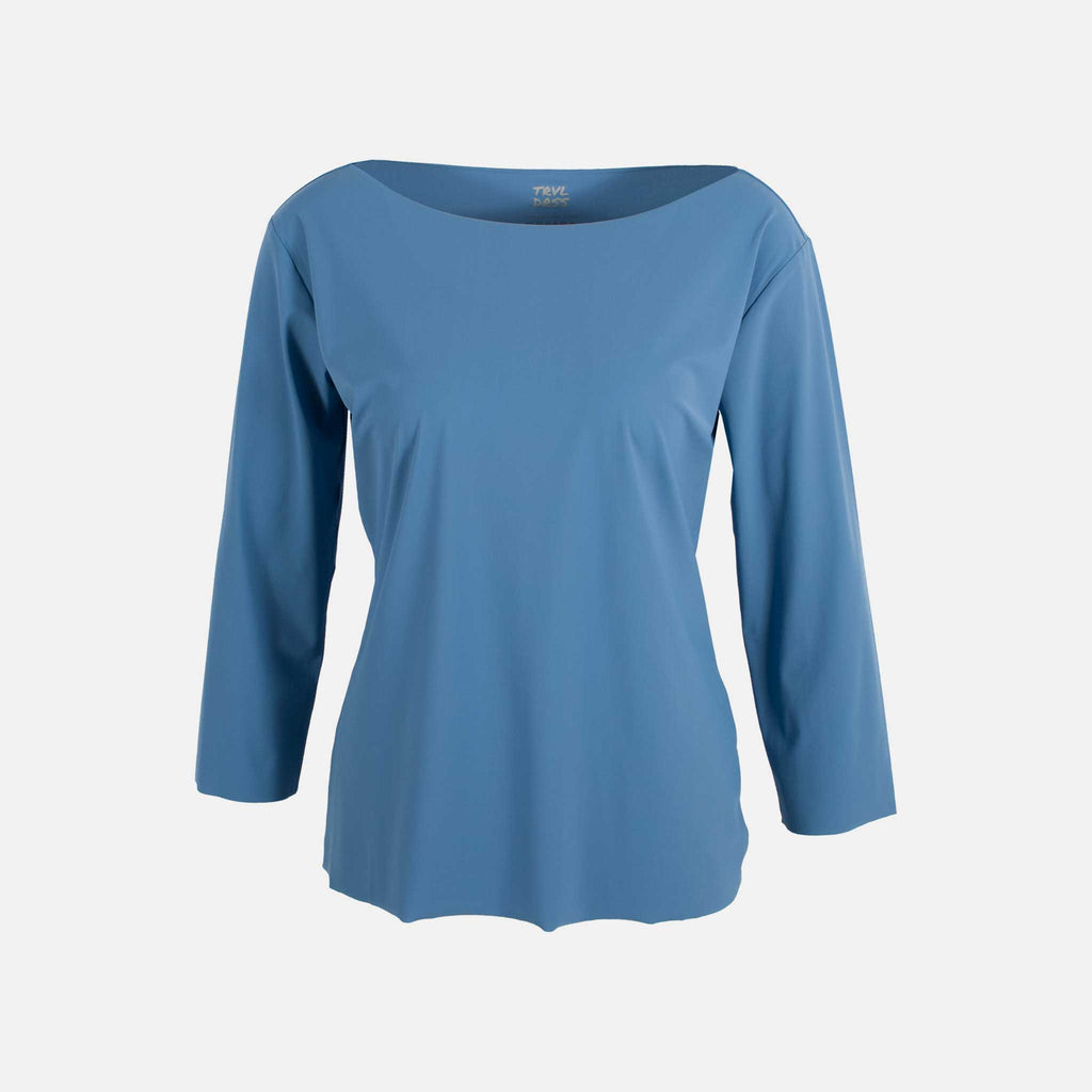 Trvl Dass RH-Shirt Uni | taubenblau