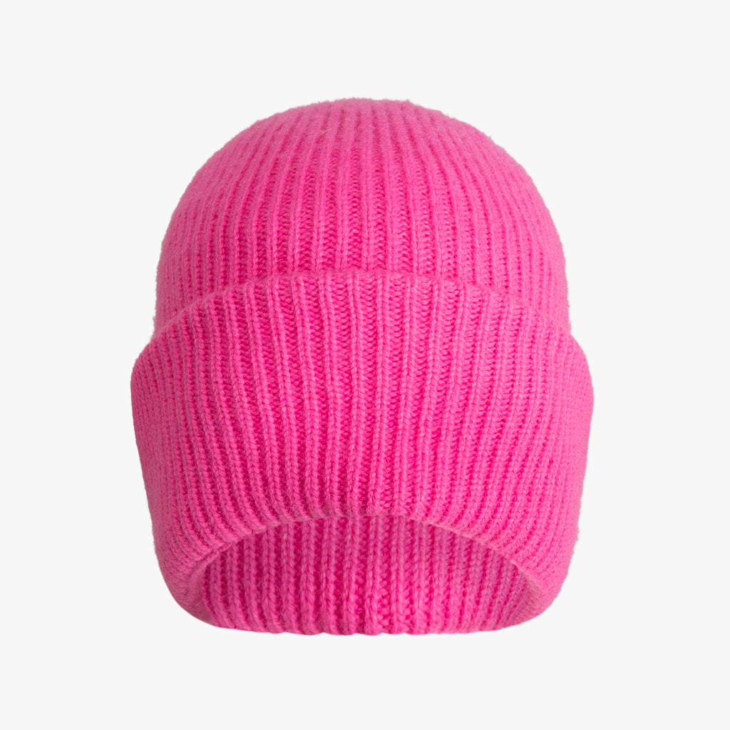 Mütze Umschlag uni | pink