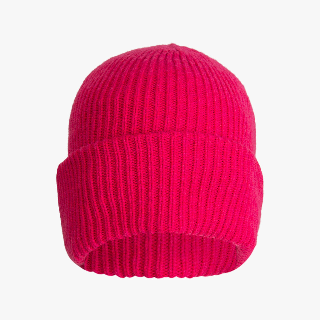 Mütze Umschlag uni | rosa