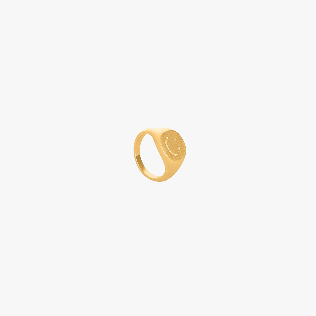 Vika Happy Smiley Ring | gold