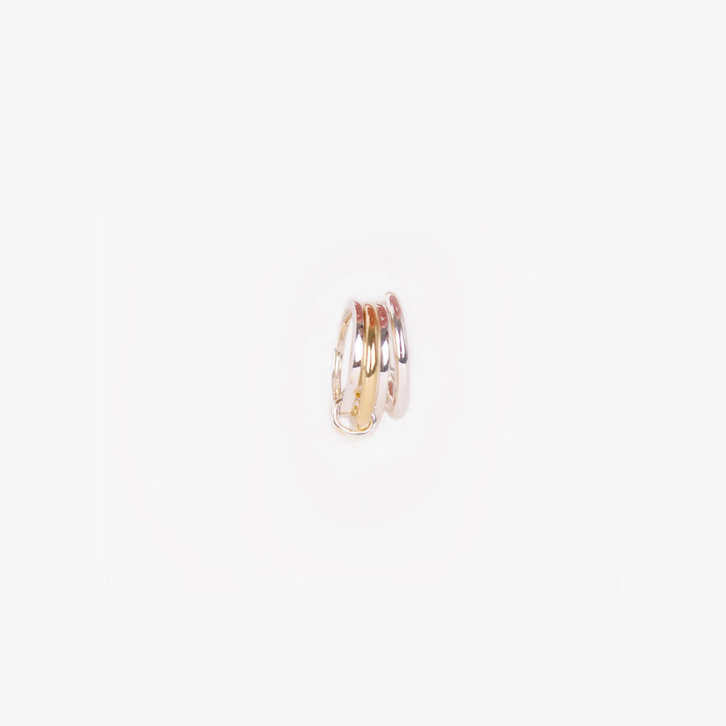 Vika Interlocked Quad Ring Mix | silber