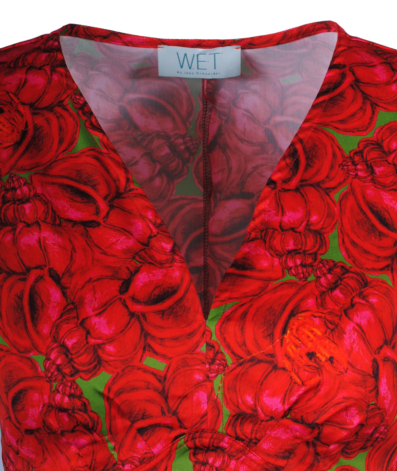 V-Kleid Megan Print | red