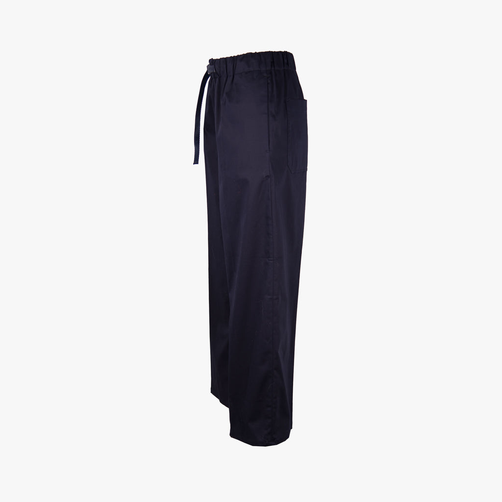 White Sand Stoffhose weit | navy