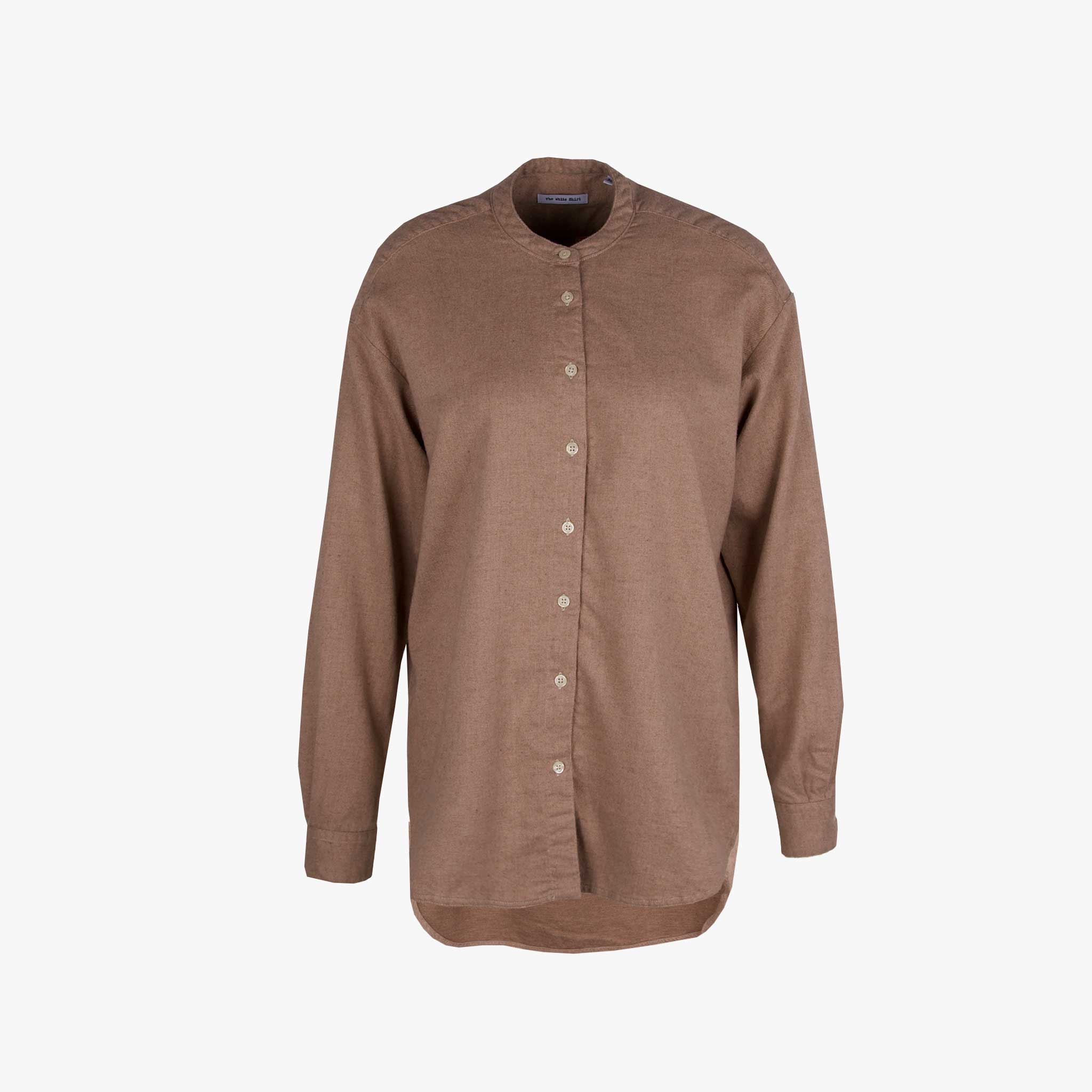 Thje white Shirt Hemdbluse Flanell | camel