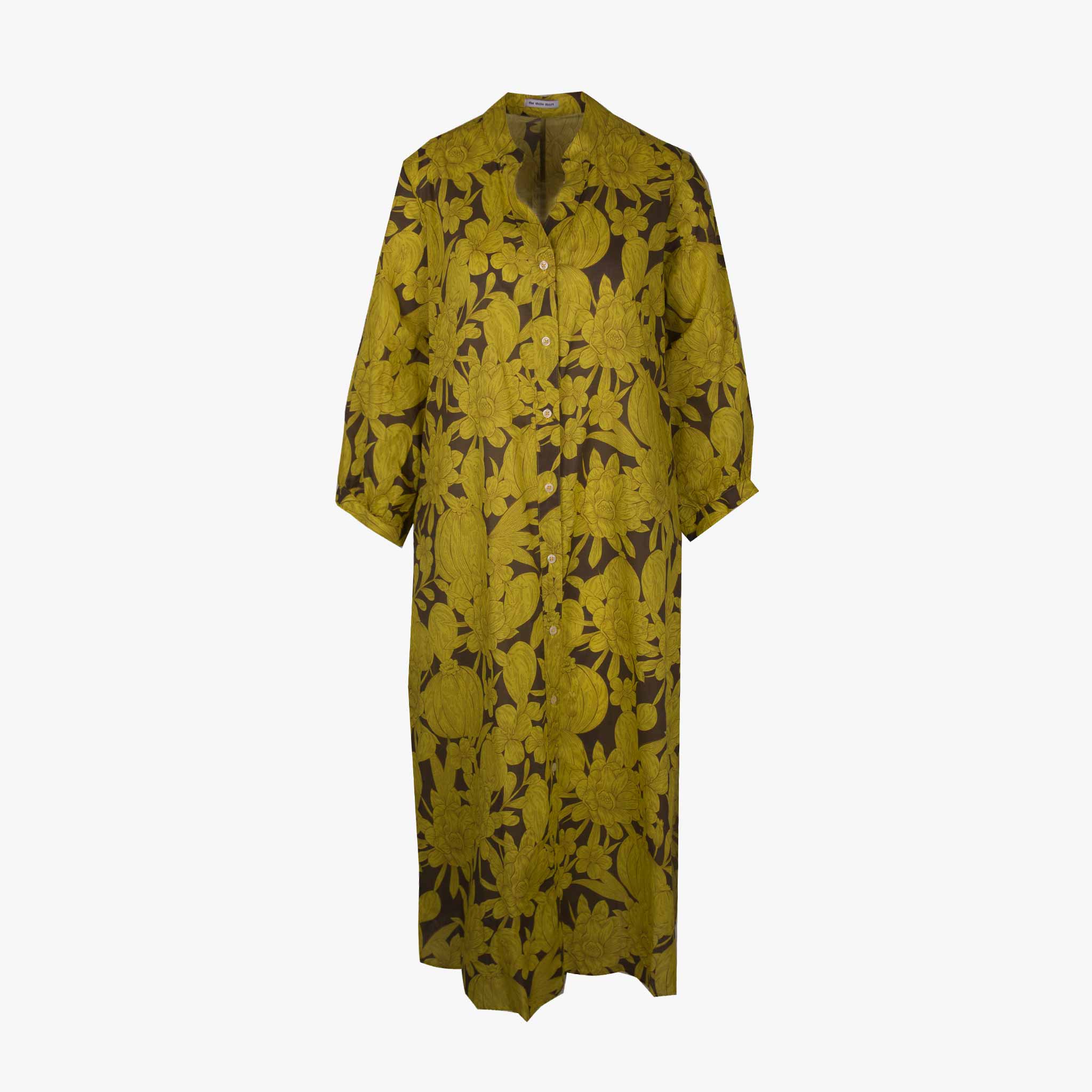 The White Shirt Kleid Flowerprint | gelb
