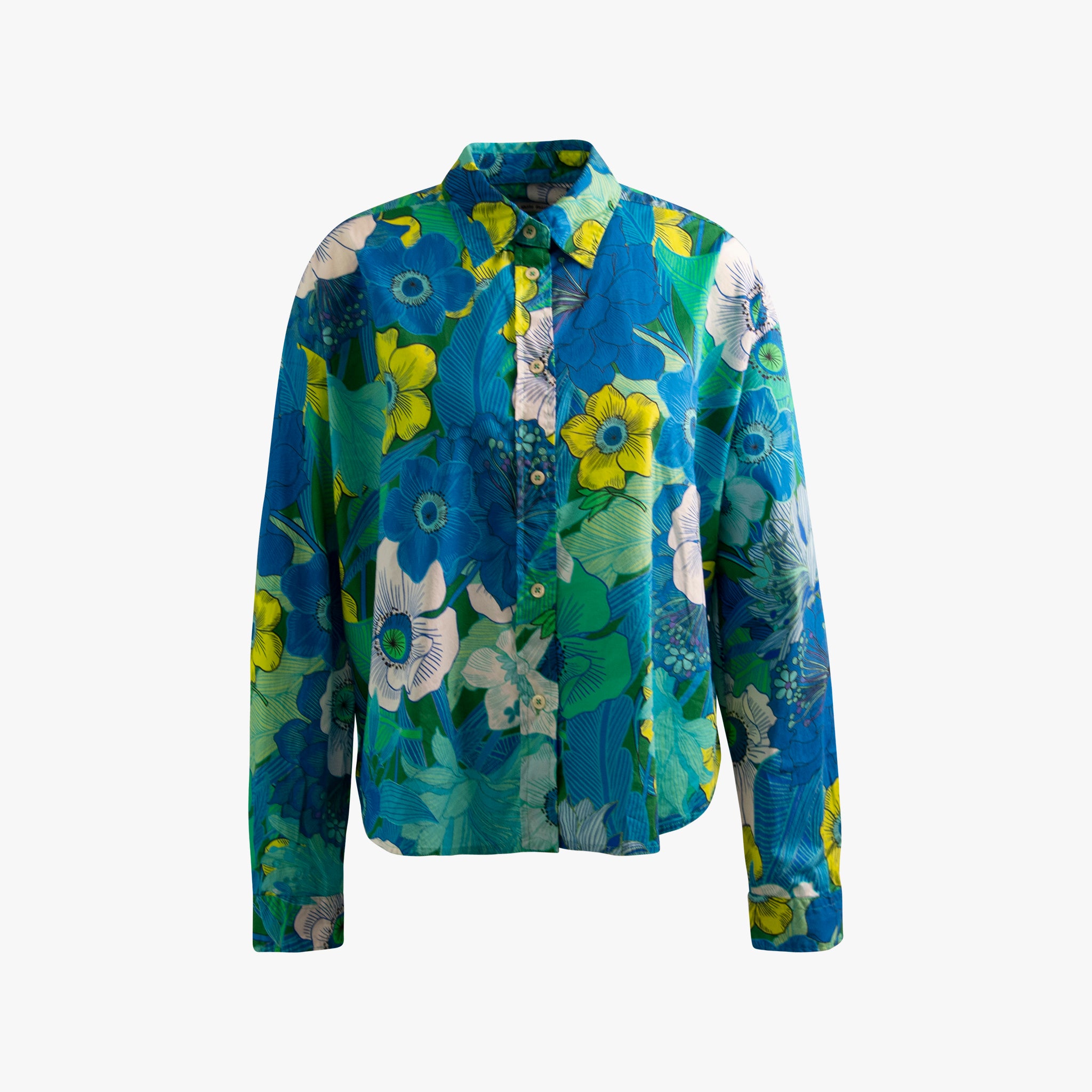 1/1 Bluse Cotton Print | blau