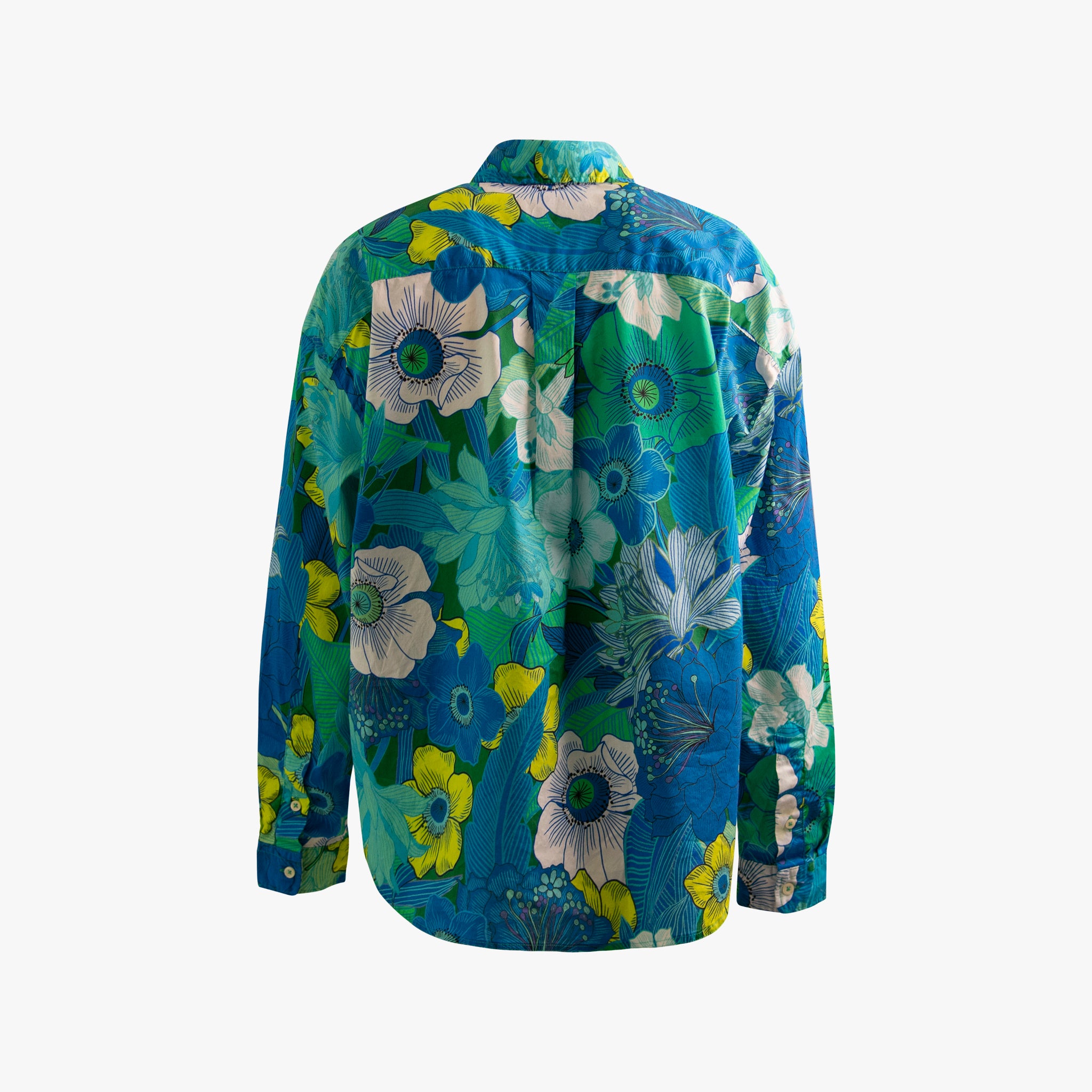 1/1 Bluse Cotton Print | blau