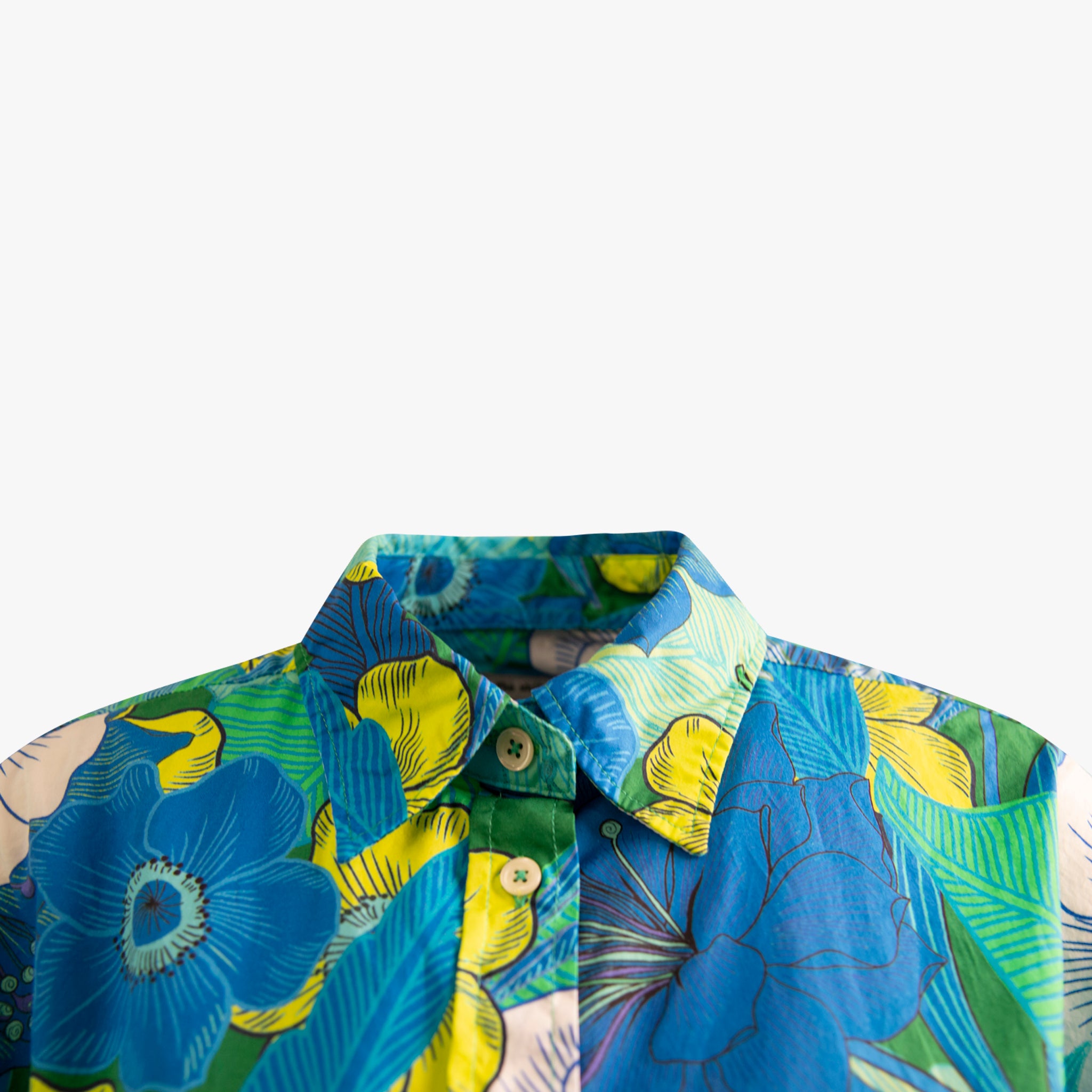 1/1 Bluse Cotton Print | blau