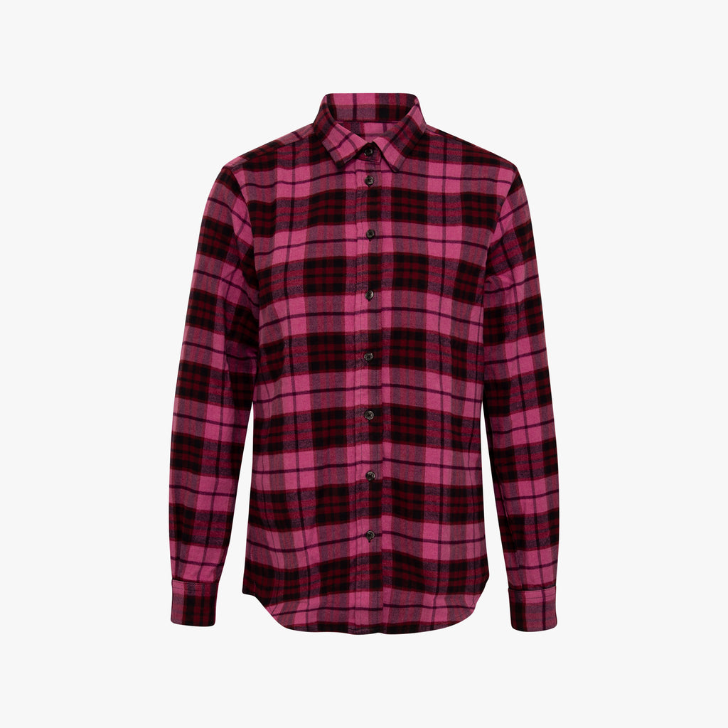 Flanellbluse Karoprint | erdbeer