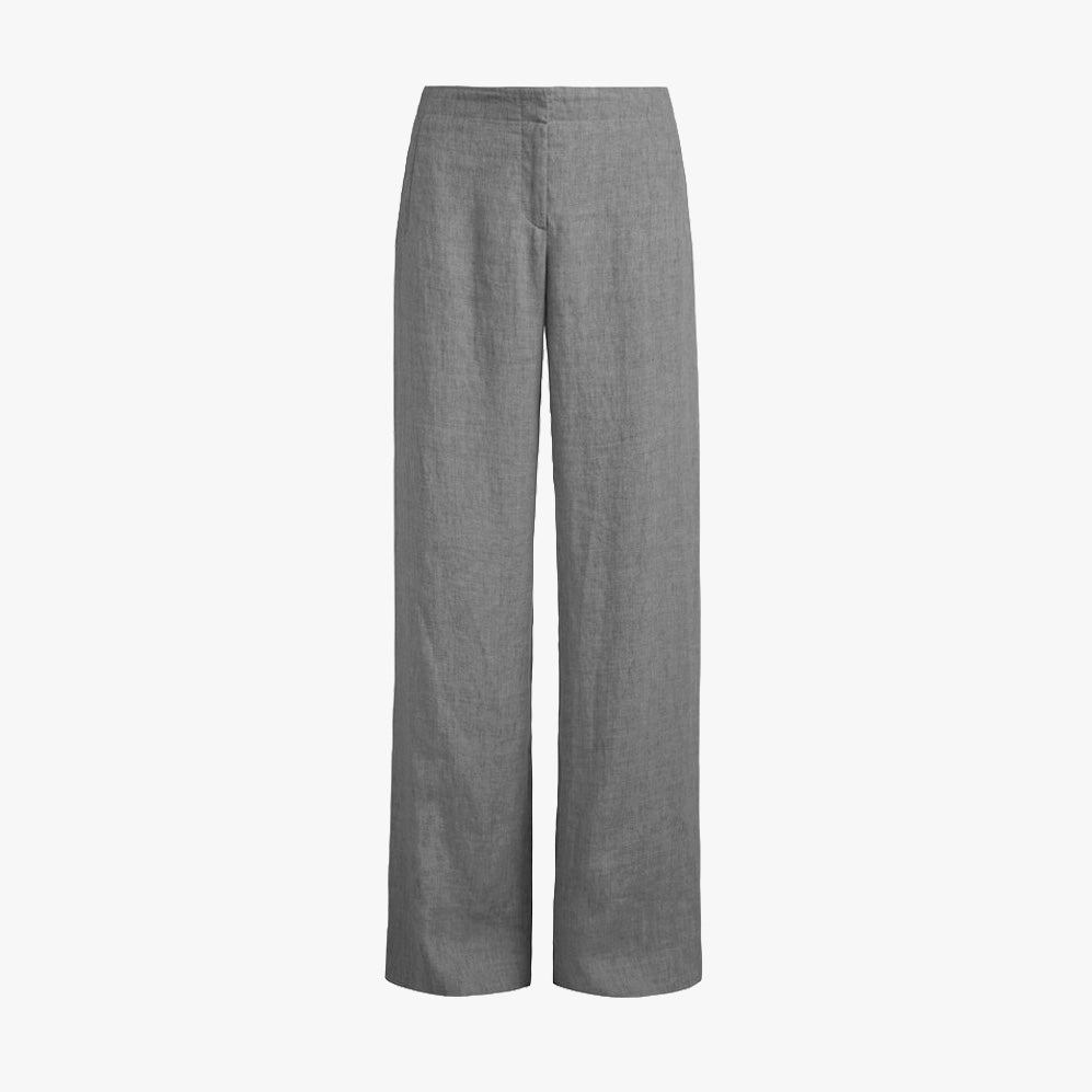 Marlenehose Leinen | grau