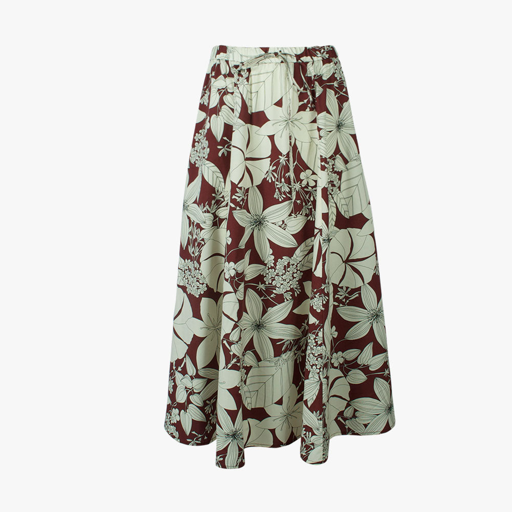 Maxirock Blumenprint (bordeaux, XXS) | bordeaux