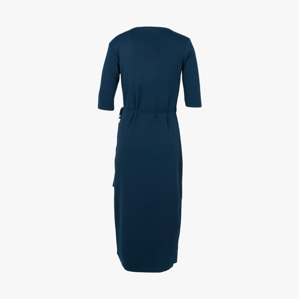 Strickkleid Fakewrap | navy