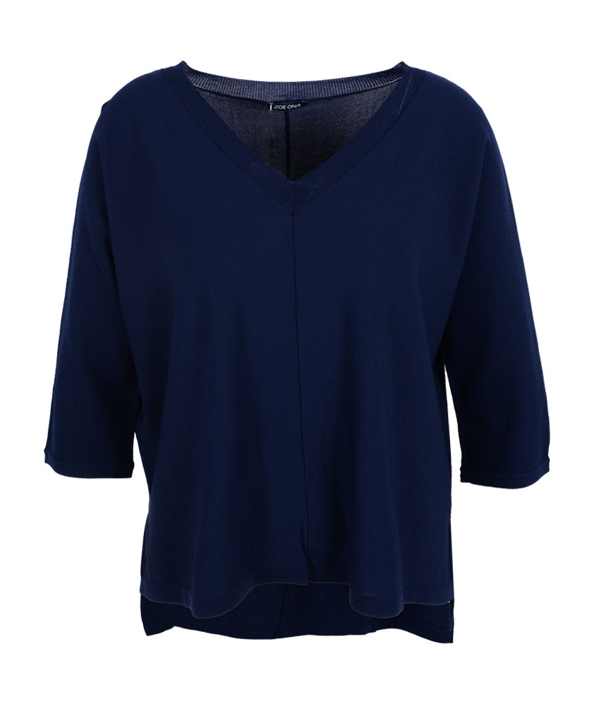 V-Pulli oversized | navy